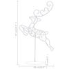 vidaXL Χριστ. Τάρανδος & Έλκηθρο Ψυχρό Λευκό 260x21x87εκ. Ακρυλικό