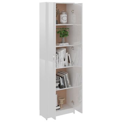 vidaXL Ντουλάπα Διαδρόμου Γυαλιστερό Λευκό 55x25x189 εκ. Μοριοσανίδα
