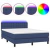 vidaXL &Kappa;&rho;&epsilon;&beta;ά&tau;&iota; Boxspring &mu;&epsilon; &Sigma;&tau;&rho;ώ&mu;&alpha; & LED &Mu;&pi;&lambda;&epsilon; 140x190 &epsilon;&kappa;. &Upsilon;&phi;&alpha;&sigma;&mu;ά&tau;&iota;&nu;&omicron;