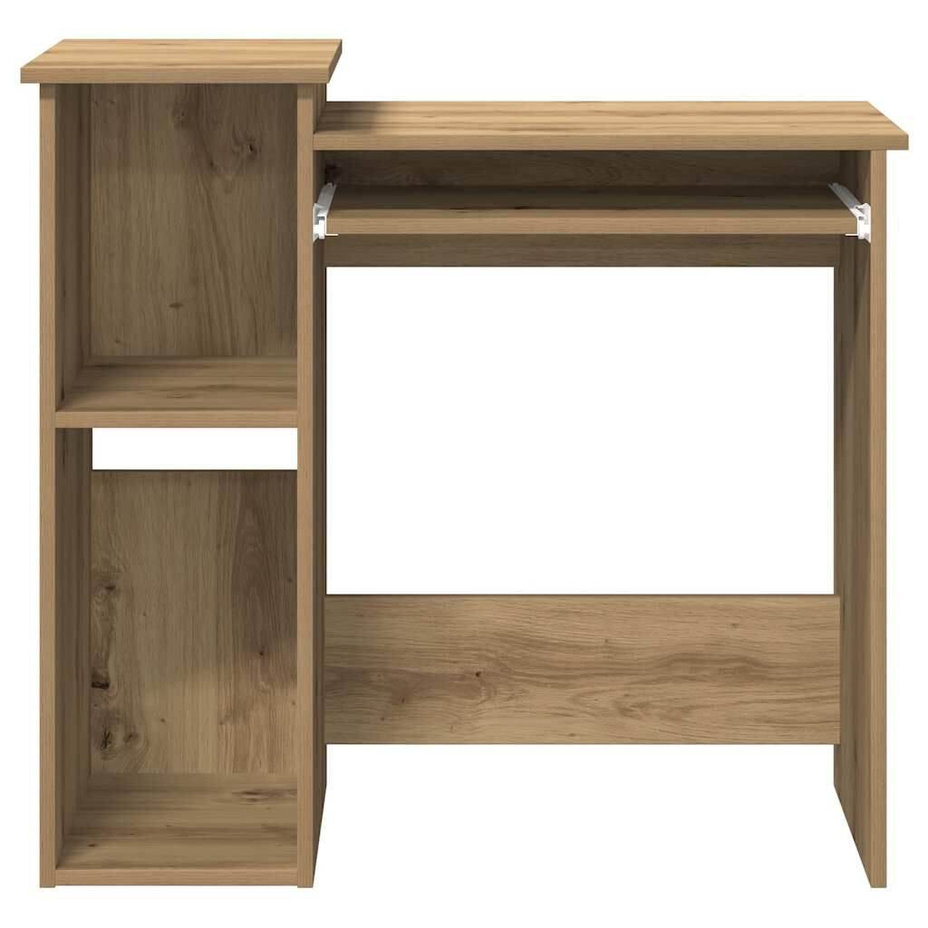 vidaXL Γραφείο με Ράφια Αρτισιανή Δρυς 184x40x78 εκ Επεξεργασμένο Ξύλο