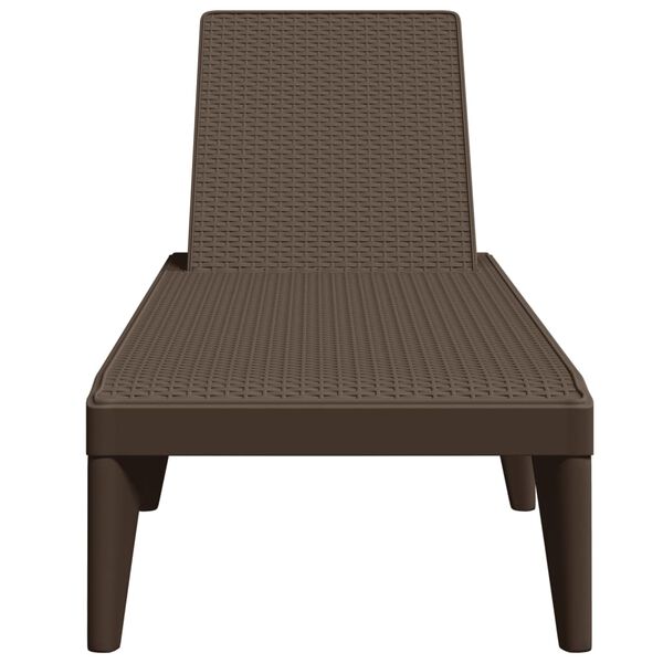 vidaXL Ξαπλώστρα Καφέ 186 x 60 x 29 από Πολυπροπυλένιο