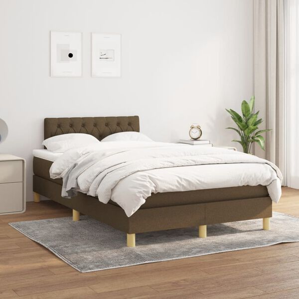 vidaXL &Kappa;&rho;&epsilon;&beta;ά&tau;&iota; Boxspring &mu;&epsilon; &Sigma;&tau;&rho;ώ&mu;&alpha; &Sigma;&kappa;&omicron;ύ&rho;&omicron; &Kappa;&alpha;&phi;έ 120x190 &epsilon;&kappa; &Upsilon;&phi;&alpha;&sigma;&mu;ά&tau;&iota;&nu;&omicron;