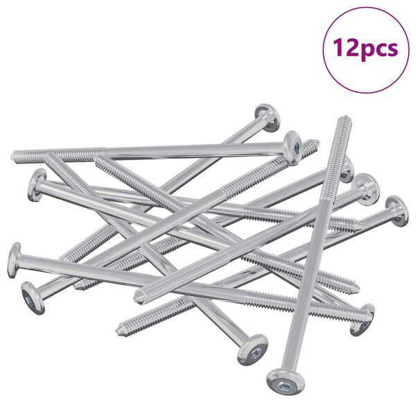 vidaXL &Beta;ί&delta;&alpha; 12 pcs &Alpha;&sigma;&eta;&mu;ί M6 x 120 mm &Alpha;&tau;&sigma;ά&lambda;&iota;