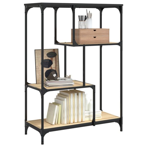 vidaXL Βιβλιοθήκη Sonoma Δρυς 81 x 36 x 115 εκ. Επεξεργ. Ξύλο / Ατσάλι