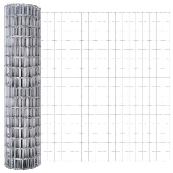 vidaXL Φράχτης Εuro Ασημί 1.4 x 10 m Χάλυβας με θερμή επιμετάλλωση