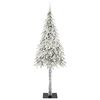 vidaXL Χριστουγεννιάτικο Δέντρο με 300 LED Λευκό 210 cm ΠΕ και Ατσάλι