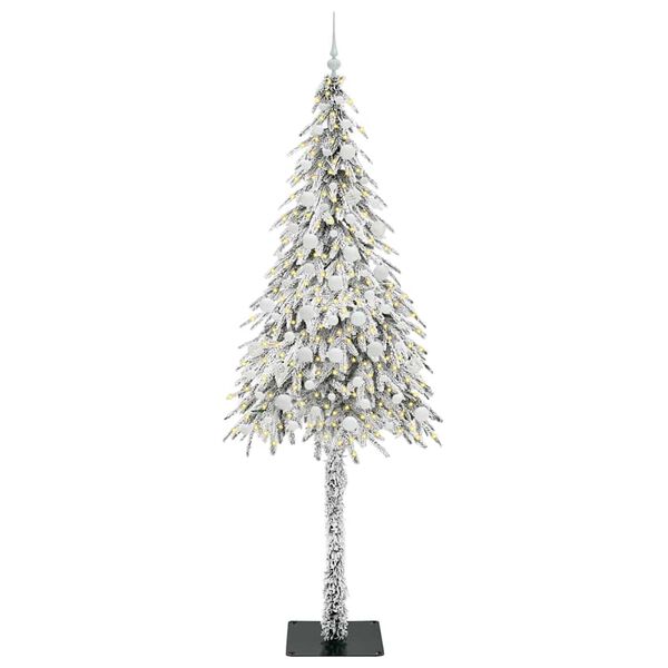 vidaXL Χριστουγεννιάτικο Δέντρο με 300 LED Λευκό 210 cm ΠΕ και Ατσάλι