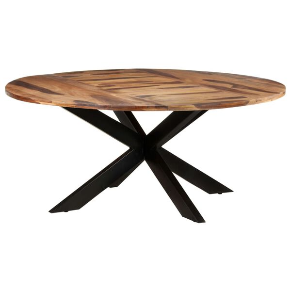 vidaXL Τραπεζαρία Στρογγυλή 175x75 εκ. Ξύλο Ακακίας & Μελί Φινίρισμα