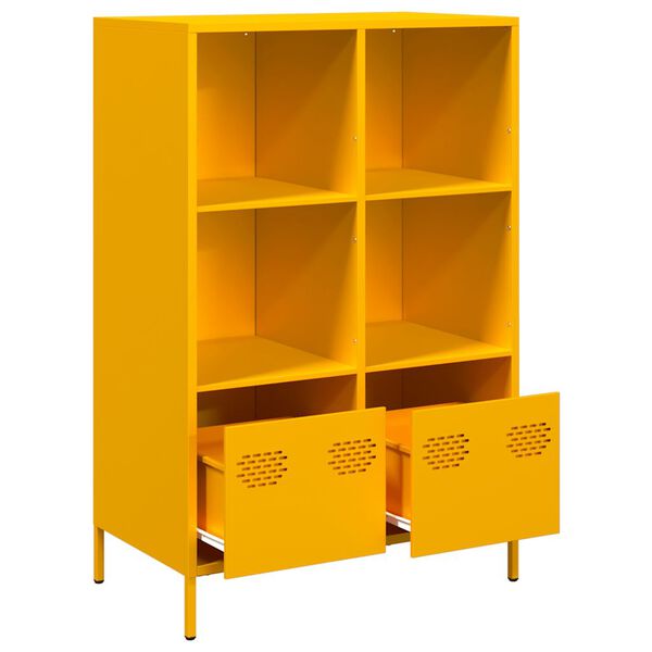 vidaXL Ντουλάπι Μουσταρδί 68x39x103,5 εκ. από Ατσάλι