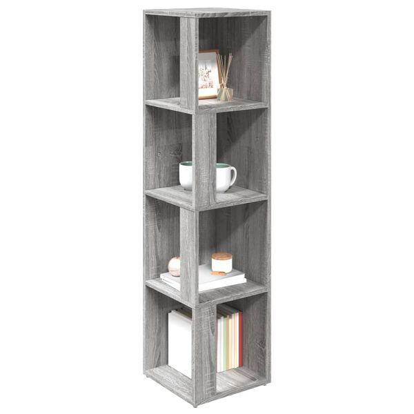 vidaXL Γωνιακό Έπιπλο Γκρι Sonoma 33x33x132 εκ. από Επεξεργ. Ξύλο