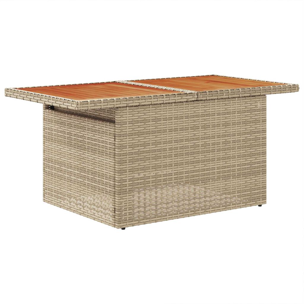 vidaXL Σετ Καναπέ Κήπου με αποθήκευση 8 pcs Μπεζ Πολυ ράταν