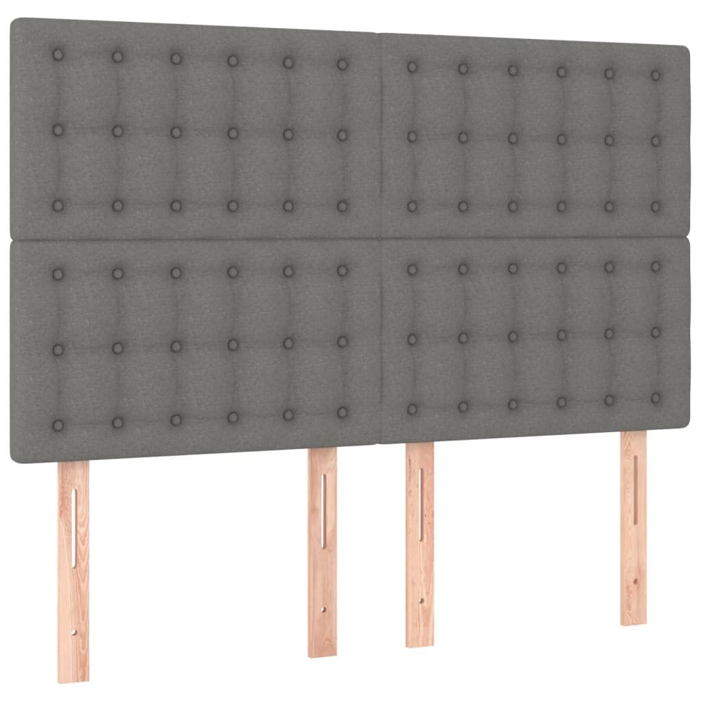 vidaXL Σκελετός Κρεβατιού Χωρίς Στρώμα Γκρι 140x200 εκ.Υφασμάτινο