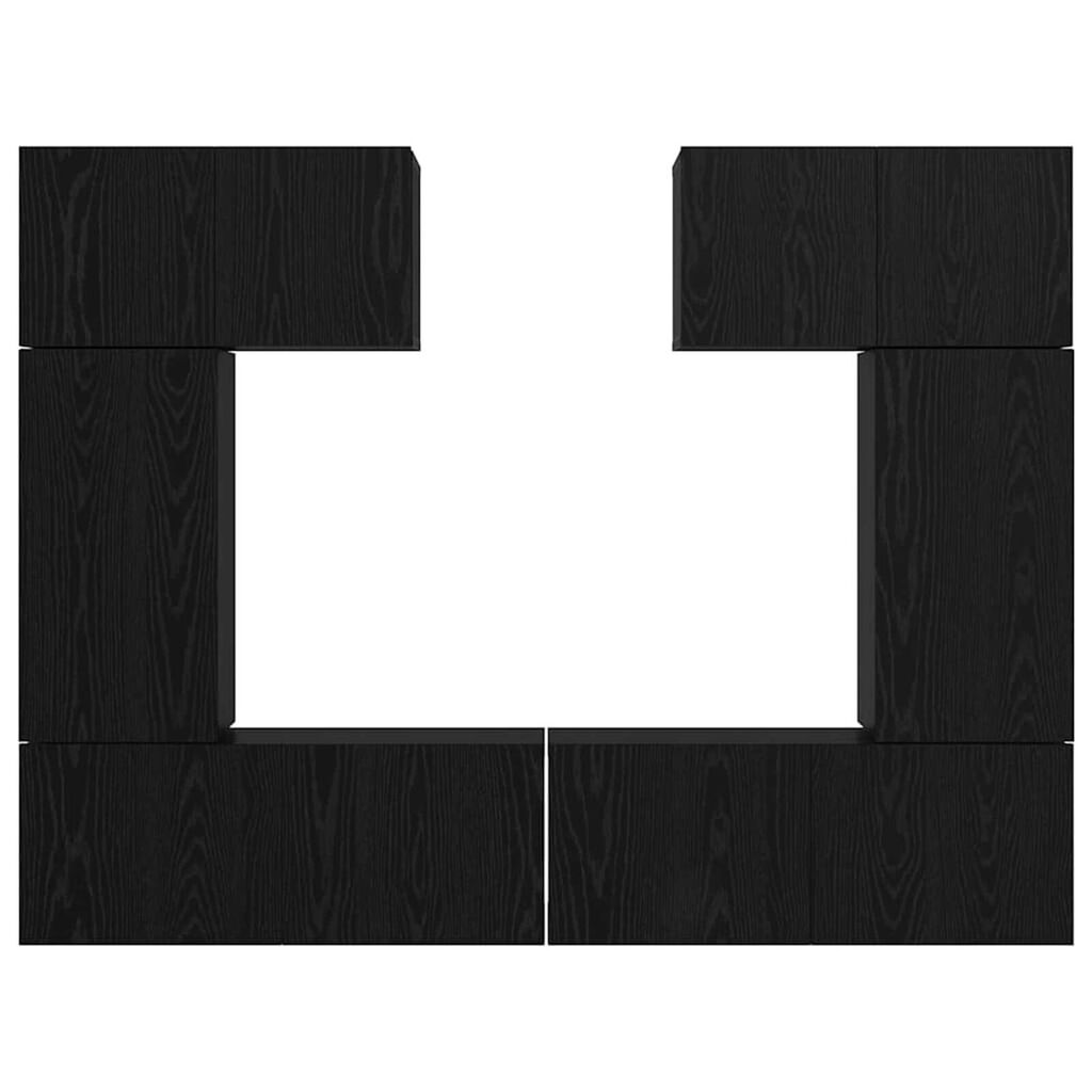 vidaXL Σετ επίπλου τηλεόρασης 6 pcs Μαύρη δρυς 80 x 30 x 30 εκ