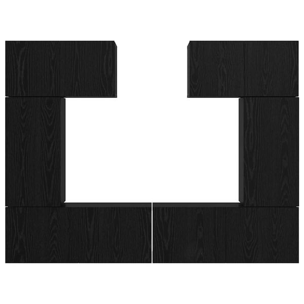 vidaXL Σετ επίπλου τηλεόρασης 6 pcs Μαύρη δρυς 80 x 30 x 30 εκ
