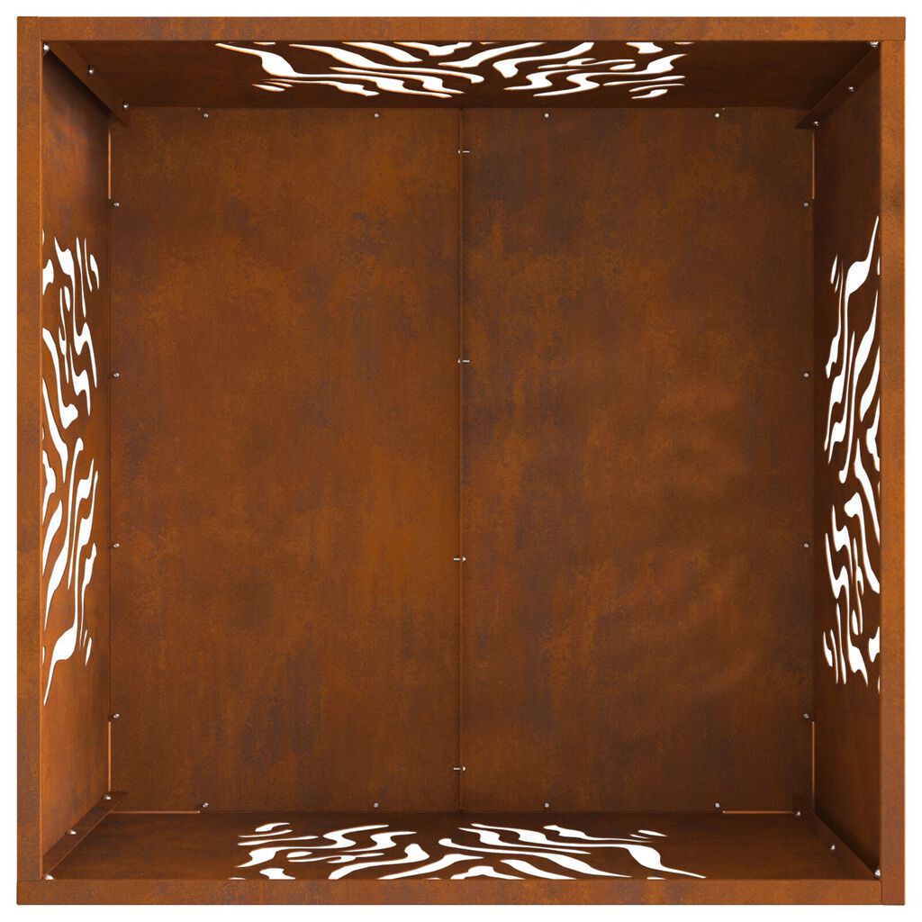 vidaXL Σχάρα Φωτιάς Τετράγωνη 60x60x40 εκ Κατασκευασμένη από Αweathering Χάλυβα