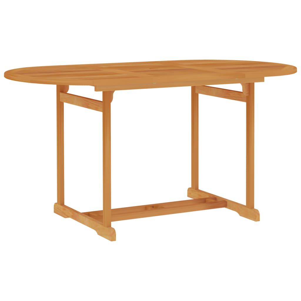 vidaXL Τραπέζι Κήπου 150 x 90 x 75 εκ. Μασίφ Ξύλο Teak