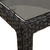 vidaXL Τραπέζι Κήπου για Φαγητό Μαύρο 150 x 90 x 75 cm Πολυ ράταν