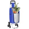vidaXL Καρότσι Αγορών Μπλε 39.5 x 33 x 93 εκ Ύφασμα Oxford