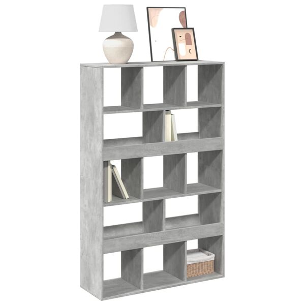 vidaXL Βιβλιοθήκη Γκρι Σκυροδέματος 100x33x156,5εκ. Επεξεργ. Ξύλο