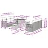 vidaXL Σετ Καναπέ Κήπου με μαξιλάρι 9 pcs Γκρι συνθετικό ρατάν