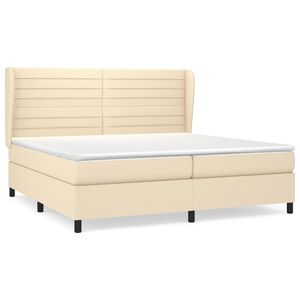 vidaXL &Kappa;&rho;&epsilon;&beta;ά&tau;&iota; Boxspring &mu;&epsilon; &Sigma;&tau;&rho;ώ&mu;&alpha; &Kappa;&rho;&epsilon;&mu; 200x200 &epsilon;&kappa;. &Upsilon;&phi;&alpha;&sigma;&mu;ά&tau;&iota;&nu;&omicron;