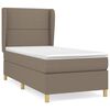 vidaXL &Kappa;&rho;&epsilon;&beta;ά&tau;&iota; Boxspring &mu;&epsilon; &Sigma;&tau;&rho;ώ&mu;&alpha; Taupe 100 x 200 &epsilon;&kappa;. &Upsilon;&phi;&alpha;&sigma;&mu;ά&tau;&iota;&nu;&omicron;
