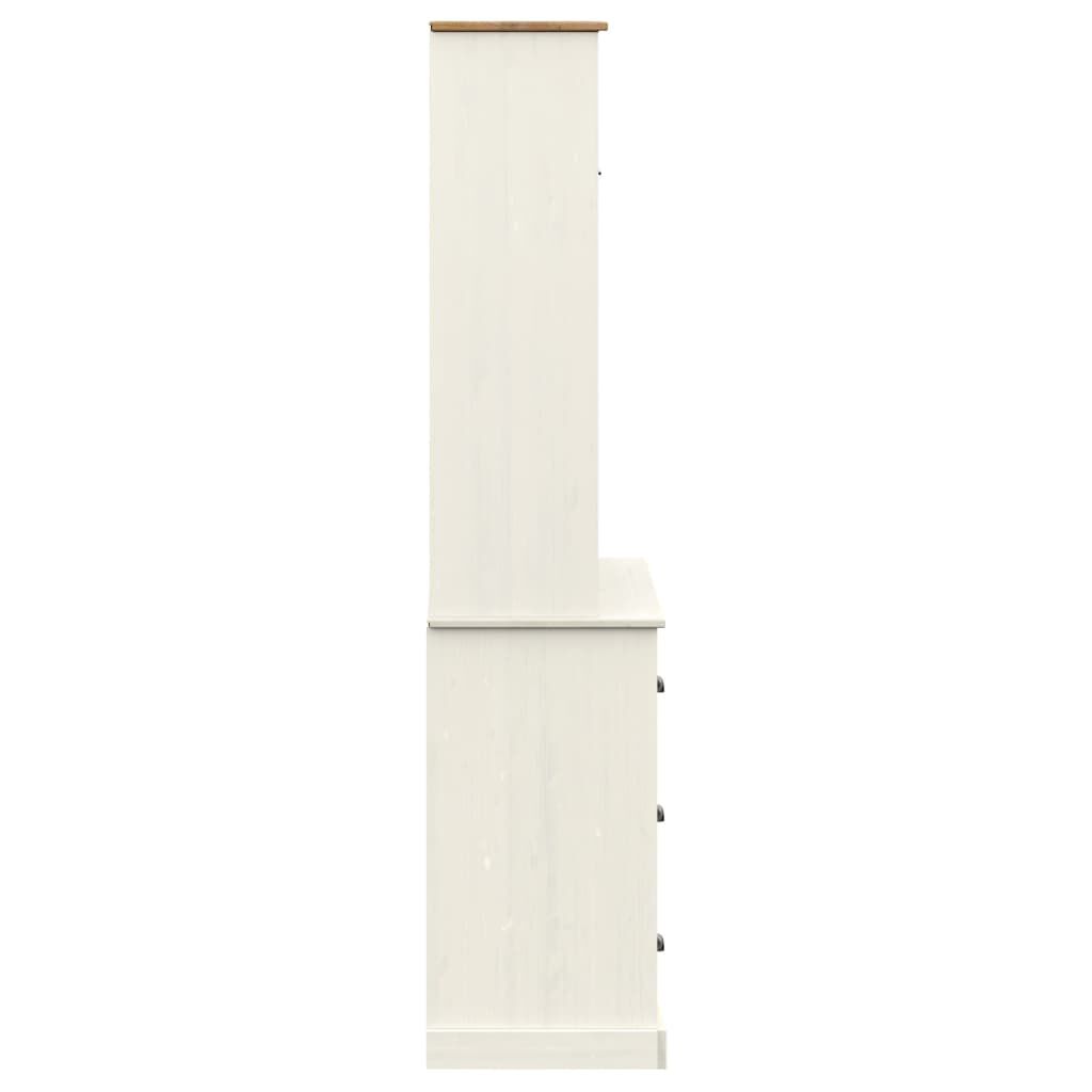 vidaXL Βιτρίνα VIGO Λευκή 78 x 40 x 175 εκ. από Μασίφ Ξύλο Πεύκου