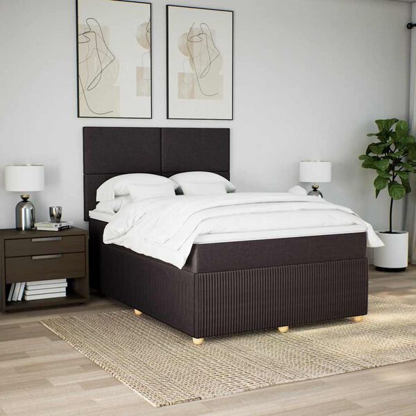 vidaXL &Kappa;&rho;&epsilon;&beta;ά&tau;&iota; Boxspring &mu;&epsilon; &Sigma;&tau;&rho;ώ&mu;&alpha; &Sigma;&kappa;&omicron;ύ&rho;&omicron; &Kappa;&alpha;&phi;έ 140x190 &epsilon;&kappa;. &Upsilon;&phi;&alpha;&sigma;&mu;ά&tau;&iota;&nu;&omicron;
