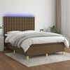 vidaXL &Kappa;&rho;&epsilon;&beta;ά&tau;&iota; Boxspring &mu;&epsilon; &Sigma;&tau;&rho;ώ&mu;&alpha; & LED &Sigma;&kappa;.&Kappa;&alpha;&phi;έ 140x200 &epsilon;&kappa; &Upsilon;&phi;&alpha;&sigma;&mu;ά&tau;&iota;&nu;&omicron;