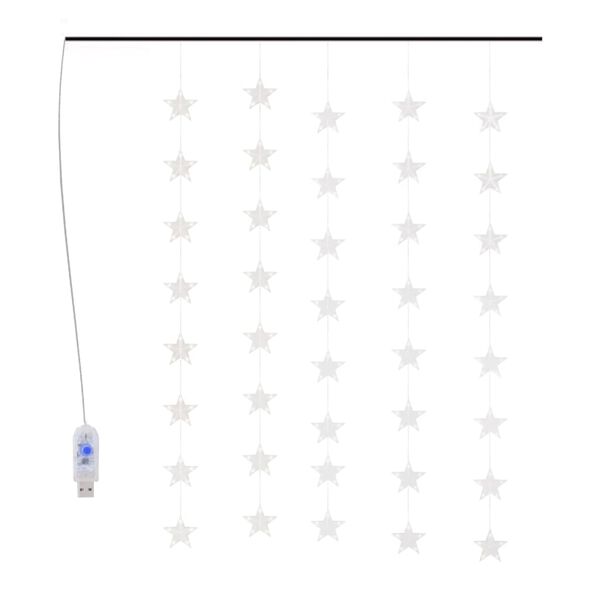vidaXL Κουρτίνα LED Φωτάκια 200 LED Πολύχρωμη με 8 Λειτουργίες
