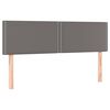 vidaXL Κρεβάτι Boxspring με Στρώμα Γκρι 140x190εκ. από Συνθετικό Δέρμα