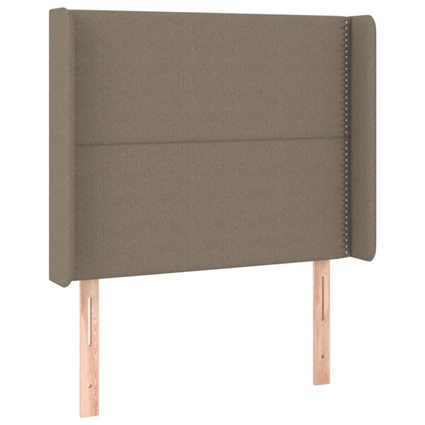 vidaXL Κεφαλάρι Κρεβατιού LED Taupe 83x16x118/128εκ. Υφασμάτινο