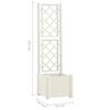 vidaXL Ζαρντινιέρα Κήπου με Καφασωτό Λευκή 43x43x142 εκ Πολυπροπυλένιο