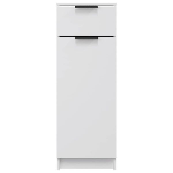 vidaXL Ντουλάπι Μπάνιου Λευκό 32 x 34 x 90 εκ. Επεξεργασμένο Ξύλο