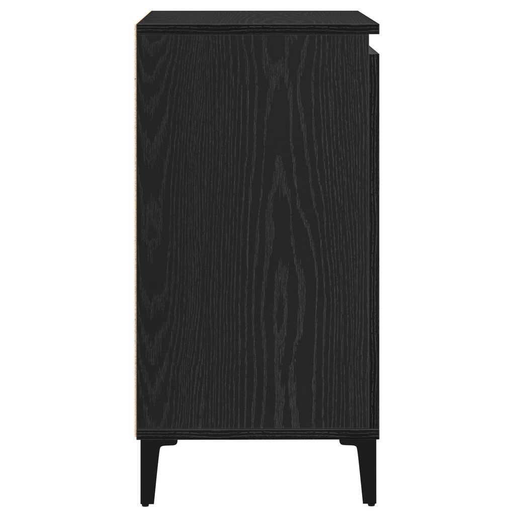 vidaXL Μπουφές Μαύρη Δρυς 60x35x70 εκ από Μηχανοποιημένο Ξύλο