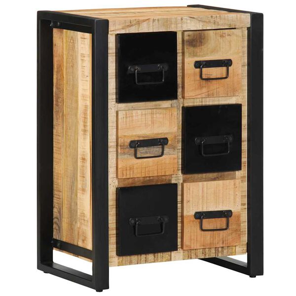 vidaXL Sideboard 50x35x70 cm Στερεό ακατέργαστο ξύλο Mango