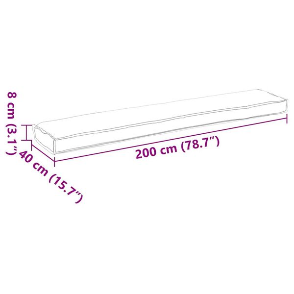 vidaXL Σετ Μαξιλαριών Πάγου 2 pcs Μπεζ 200 x 40 x 8 εκ. Ύφασμα Oxford