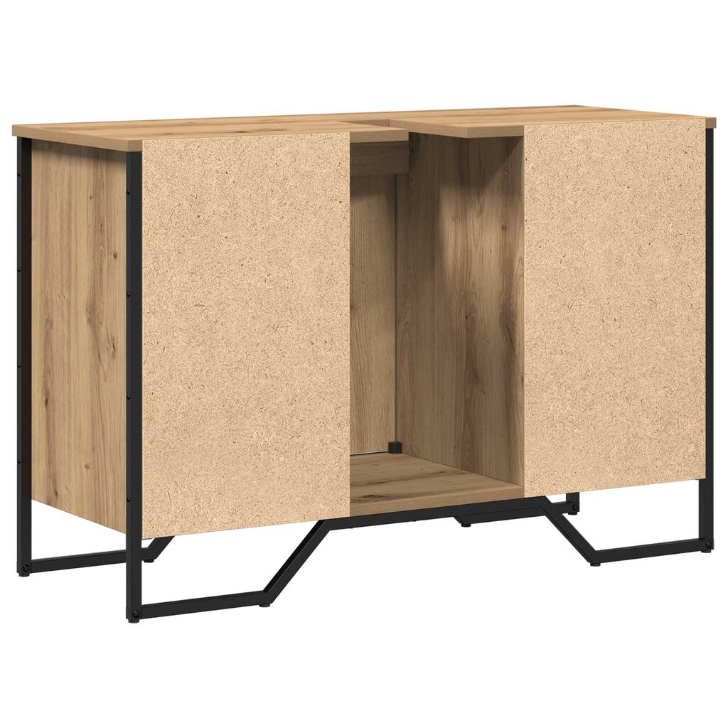 vidaXL ντουλάπι νιπτήρα μασίφ δρυός 91x35x60 εκ επεξεργασμένο ξύλο