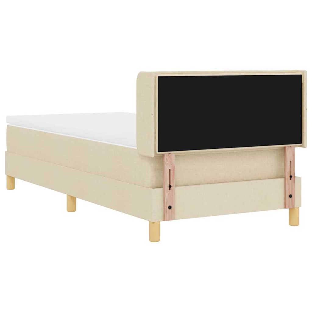vidaXL Κρεβάτι με Ελατήρια με στρώμα Κρεμ 80 x 200 cm ύφασμα