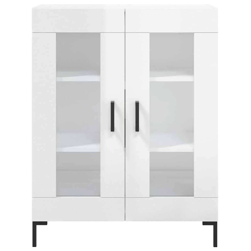 vidaXL Ντουλάπι Γυαλιστερό Λευκό 69,5x34x90 εκ. Επεξεργασμένο Ξύλο