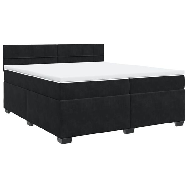 vidaXL &Kappa;&rho;&epsilon;&beta;ά&tau;&iota; Boxspring &mu;&epsilon; &Sigma;&tau;&rho;ώ&mu;&alpha; &Mu;&alpha;ύ&rho;&omicron; 200x200 &epsilon;&kappa;. &Beta;&epsilon;&lambda;&omicron;ύ&delta;&iota;&nu;&omicron;