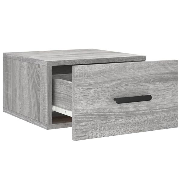 vidaXL Κομοδίνα Επιτοίχια Γκρι Sonoma 35 x 35 x 20 εκ.