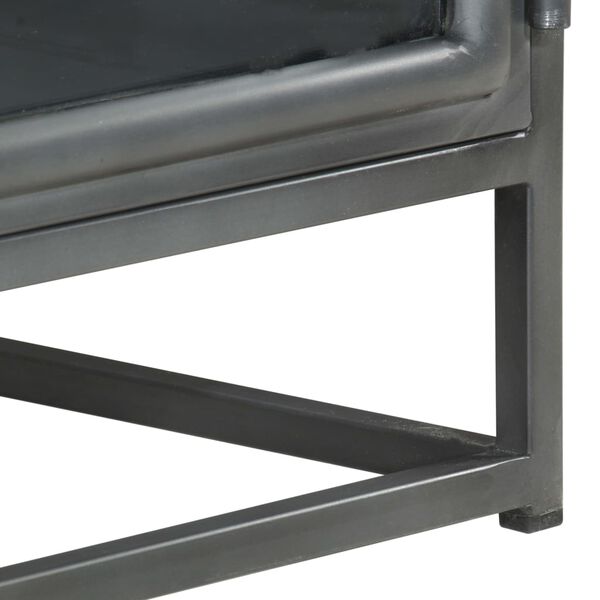 vidaXL Τραπεζάκι Σαλονιού Γκρι 90 x 50 x 35 εκ. από Μασίφ Ξύλο Ακακίας