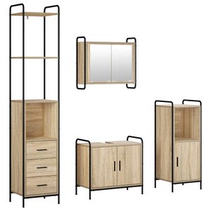 vidaXL &Sigma;&epsilon;&tau; &Nu;&tau;&omicron;&upsilon;&lambda;&alpha;&pi;&iota;ώ&nu; &Mu;&pi;ά&nu;&iota;&omicron;&upsilon; 4 &tau;&mu;&chi;. Sonoma &Delta;&rho;&upsilon;&sigmaf; 40 x 36 x 200,5 &epsilon;&kappa;