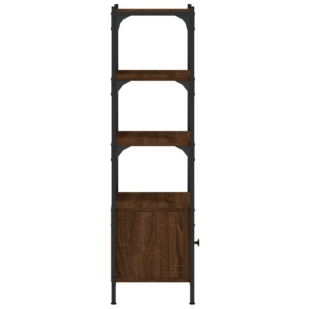 vidaXL Βιβλιοθήκη 3 Επιπέδων Καφέ Δρυς 41x30x109,5 εκ. Επεξεργ. Ξύλο