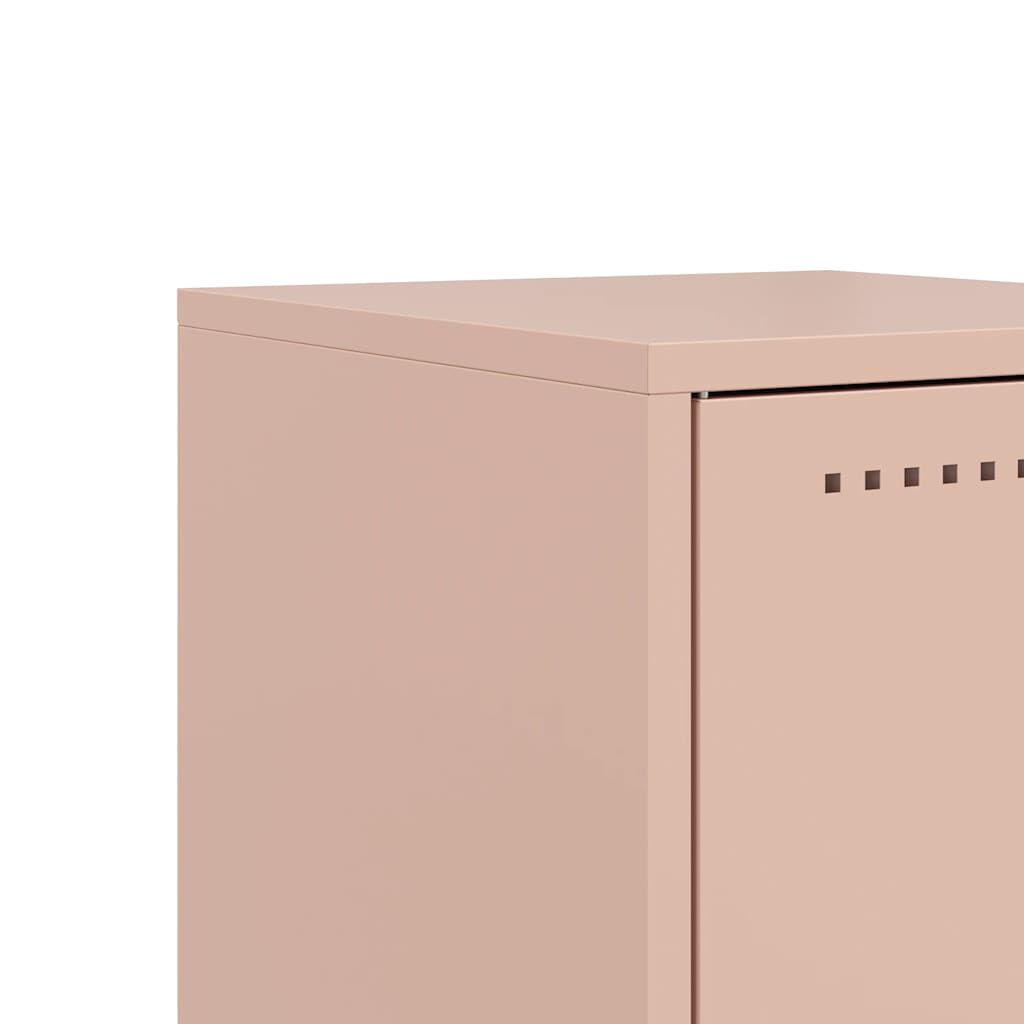 vidaXL Κομοδίνο Ροζ 36x38,5x43,5 εκ. από Χάλυβα