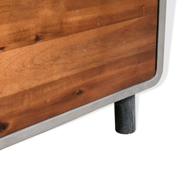 vidaXL Κομοδίνο 40 x 30 x 50 εκ. από Σκυρόδεμα και Μασίφ Ξύλο Ακακίας