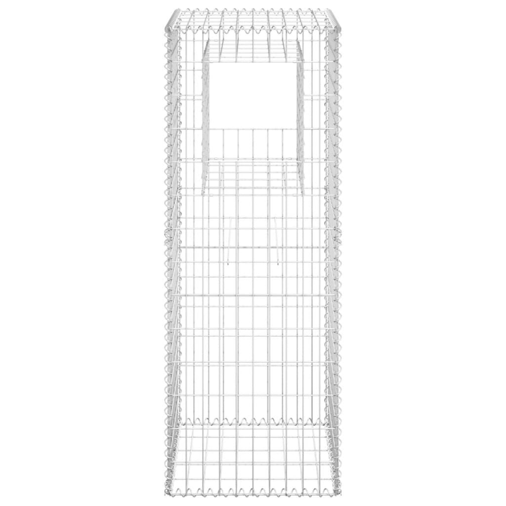 vidaXL Συρματοκιβώτια Στύλοι 2 τεμ. 50 x 50 x 140 εκ. Σιδερένιοι