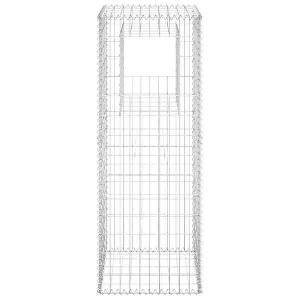 vidaXL Συρματοκιβώτια Στύλοι 2 τεμ. 50 x 50 x 140 εκ. Σιδερένιοι