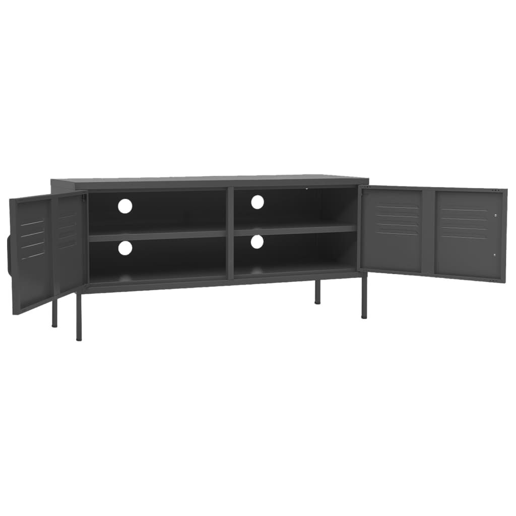 vidaXL Έπιπλο Τηλεόρασης Ανθρακί 105x35x50 εκ. από Ατσάλι
